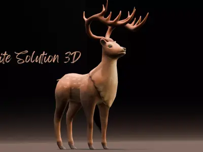 Deer 3D model Low-poly 3D model buy