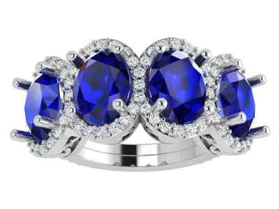 Oval Halo Ring 4355 3D print model