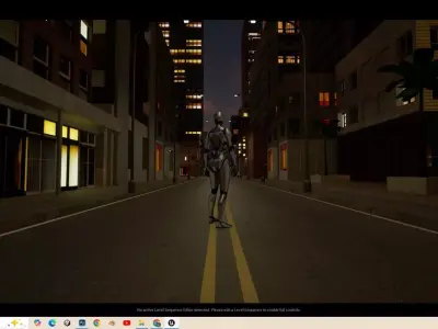UE5 City Complete Level - NIGHT Low-poly 3D model
