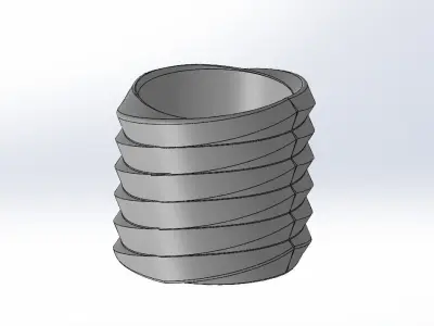 Thread pattern vase 3D print model
