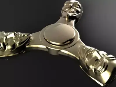 Premium spinner VENDETTA 3-arm 3D print model