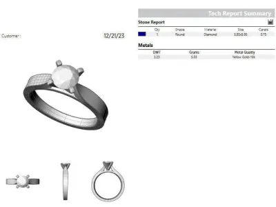 Round 0-75-CT 4 Shank Width Flat Profile 3D Model Pack