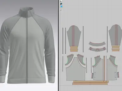Raglan jacket 3d model 3D model