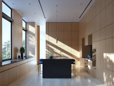 Luxury Modern Kitchen - Blender edition 3D model