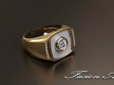 LUXURY  MEN RING 3D print model