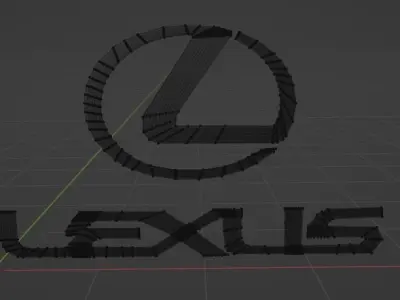 Lexus 3D Logo Low-poly 3D model