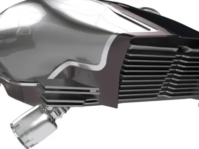 future transport ship 3D model