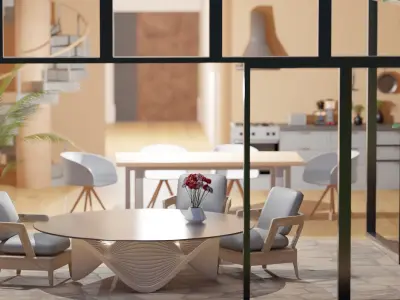 Modern Greenhouse Designer Home 3D model