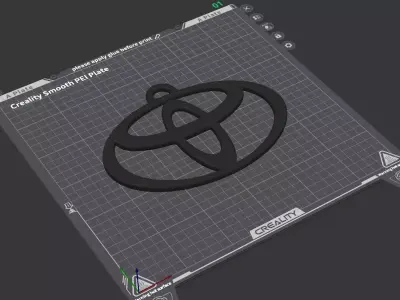 Toyota keychain 02 3D print model
