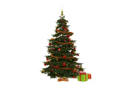 Christmas Tree Low-poly 3D model