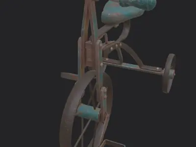 Vintage Children Iron Bicycle 3D model
