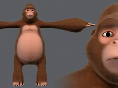 King Kong V01 Low-poly 3D model