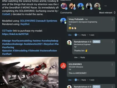 Swordfish II MONO Racer from Cowboy Bebop 3D model 3D model