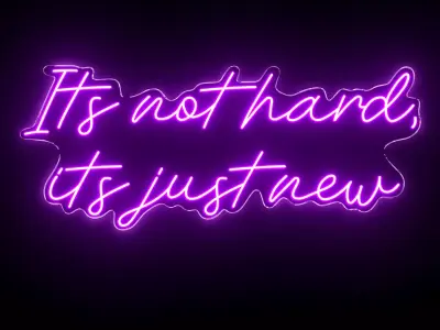 Its not hard Neon Sign 3D model