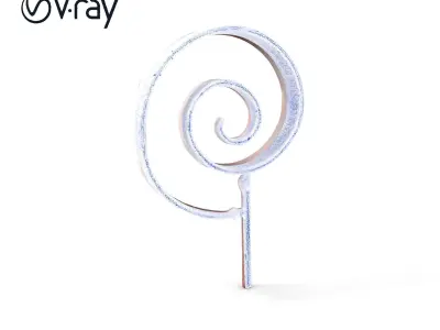 Decorative Iron Spiral Model Pack Low-poly 3D model