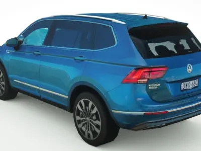 Volkswagen Tiguan 2019 Low-poly 3D model