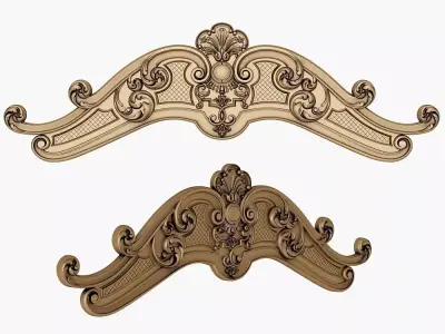 Carved crown decor for cnc 3D model purchase