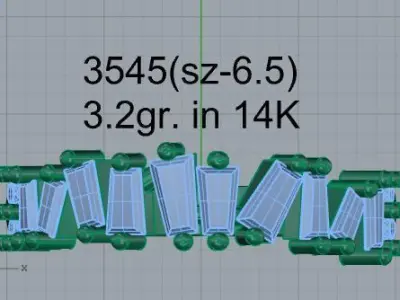 Baguette Band 3545 Free 3D print model