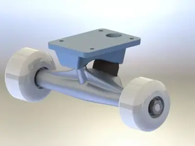 TRUCK ASSEMBLY of skateboard Free 3D model