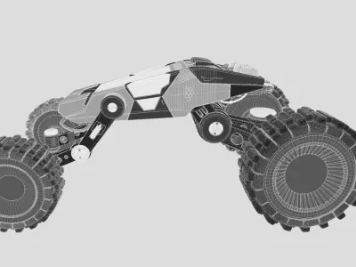 Sci Fi Rover High Poly  3D model