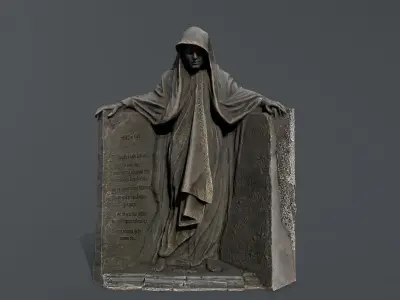 Dark Woman Low-poly 3D model