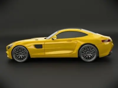 Mercedes amg GT 2015 restyled 3D model