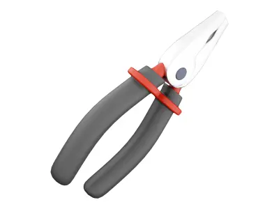 Plier cartoon icon 3D model
