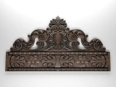 Carved decor CNC 3D print model 3D print model 3D model