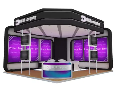 Booth Exhibition Stand a555b 3D model