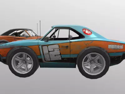 Brawler car Low-poly 3D model