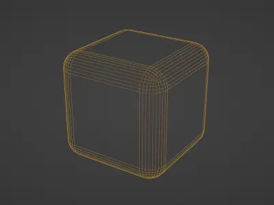 Filleted cube 3D print model