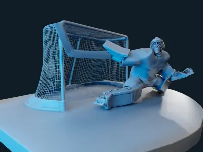 HOCKEY GOALIE POSE 2 MODEL NO TEXTURE 3D print model 3D print model