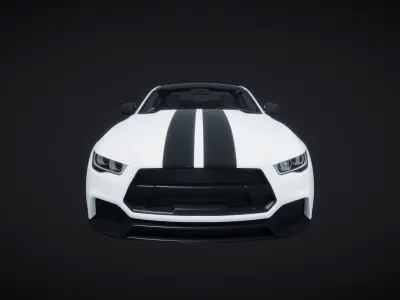 Car Muscle Coupe 01 Active 3D model