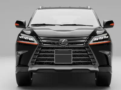 Lexus LX 570 with Interior 3D model