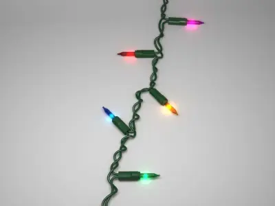 Strings Christmas Lights Low-poly 3D model