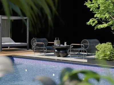 Pool Area Environment 3D model