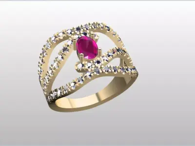 micro prong luxury solitaire  3D print model