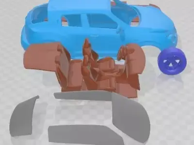 Nissan Juke 2011 Printable Car  3D print model