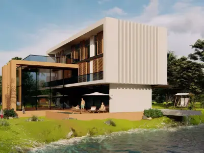 Jungel modern villa 3D model