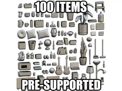 House Accessories Diorama Pack 3D print model