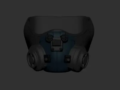 Gas mask high poly sculpt 3d printable scifi futuristic space 3D model