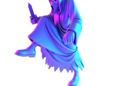 Ghostface Scream Scary Movie toy 3D print model