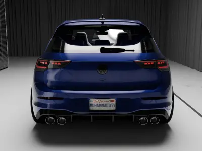 Volkswagen Golf R 2025 Low-poly 3D model