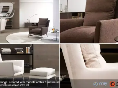 Jaris lazy chair 3D model