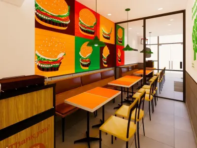 Detailed Burger King Restaurant Design - Prime Concept 2 3D model