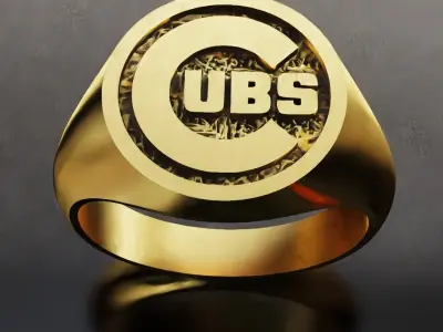 Chicago Cubs Baseball Fans Rings 3D Print Models 3D print model