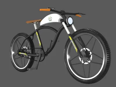 Kronos - A Futuristic Electric Bike Bicycle 3D model
