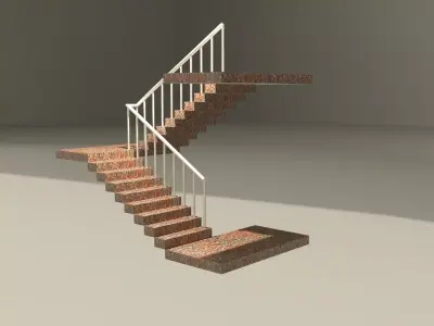 3d autocad 2013  stair 3D model