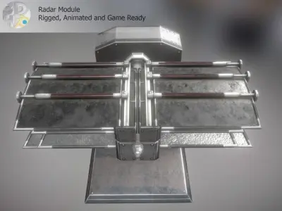Radar Module Low-poly 3D model