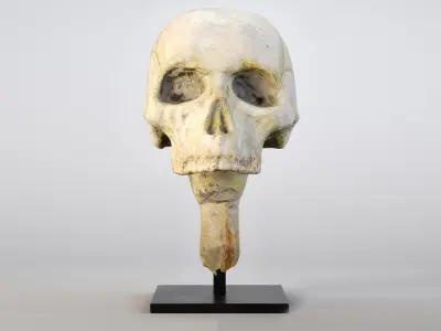 Mummy Skull Low-poly 3D model